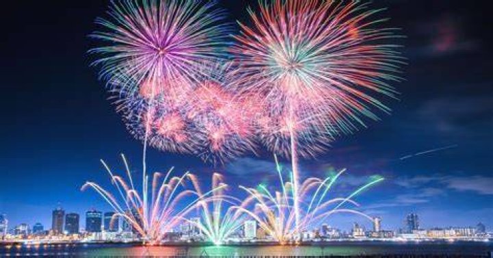 豊平川沿いの花火大会